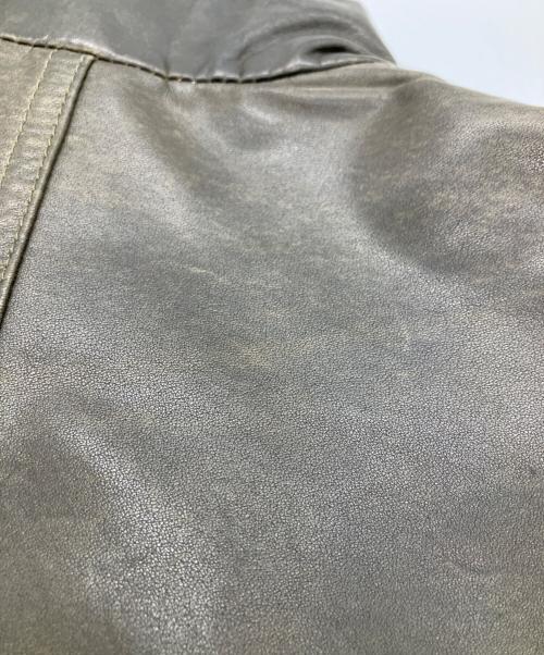 MANI（マニ）MANI (マニ) レザージャケット ブラウン サイズ:48の古着・服飾アイテム