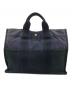 HERMES (エルメス) フールトゥMMトートバッグ ネイビー×ブラック：10000円