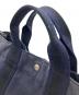 中古・古着 HERMES (エルメス) フールトゥMMトートバッグ ネイビー×ブラック：10000円