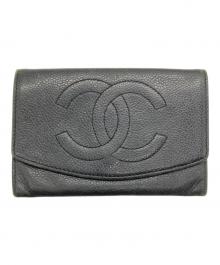 CHANEL（シャネル）の古着「2つ折り財布」｜ブラック