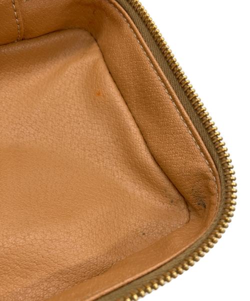 CELINE（セリーヌ）CELINE (セリーヌ) マカダム バニティバッグ ベージュ×ブラウンの古着・服飾アイテム