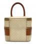 CELINE (セリーヌ) マカダム バニティバッグ ベージュ×ブラウン：25000円