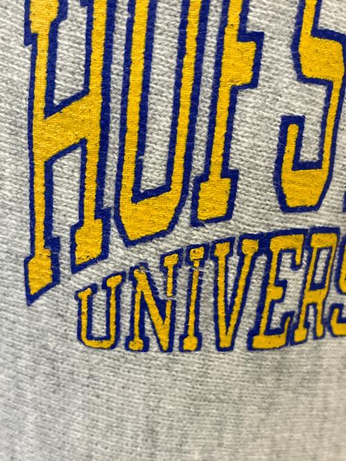Champion REVERSE WEAVE（チャンピオン リバース ウィーブ）Champion REVERSE WEAVE (チャンピオン リバース ウィーブ) プリントスウェット グレー サイズ:XLの古着・服飾アイテム
