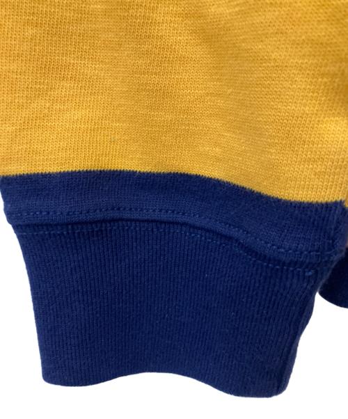 POLO RALPH LAUREN（ポロ・ラルフローレン）POLO RALPH LAUREN (ポロ・ラルフローレン) 長袖ポロシャツ　CUSTOM SLIM FIT イエロー×ネイビー サイズ:Lの古着・服飾アイテム