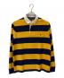 POLO RALPH LAUREN（ポロ・ラルフローレン）の古着「長袖ポロシャツ　CUSTOM SLIM FIT」｜イエロー×ネイビー
