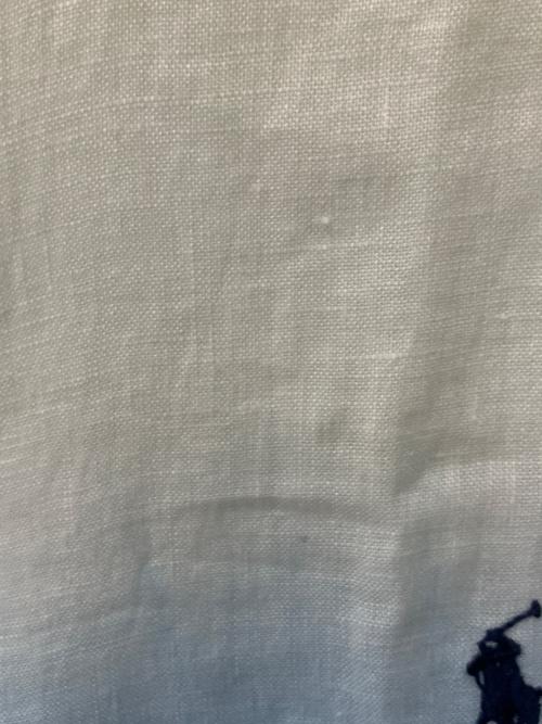 RALPH LAUREN（ラルフローレン）RALPH LAUREN (ラルフローレン) 長袖シャツ ホワイト×ブルー サイズ:Lの古着・服飾アイテム