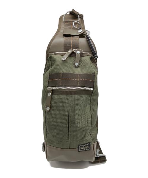 PORTER（ポーター）PORTER (ポーター) HEAT TYPE-C  SLING SHOULDER BAG オリーブの古着・服飾アイテム