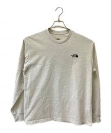 THE NORTH FACE（ザ ノース フェイス）の古着「ロングスリーブバックスクエアロゴティー」｜ライトグレー