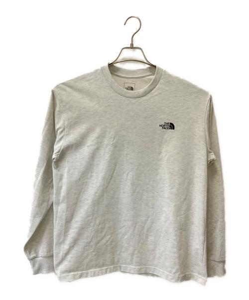 THE NORTH FACE（ザ ノース フェイス）THE NORTH FACE (ザ ノース フェイス) ロングスリーブバックスクエアロゴティー ライトグレー サイズ:Lの古着・服飾アイテム