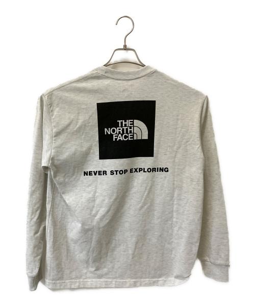 THE NORTH FACE（ザ ノース フェイス）THE NORTH FACE (ザ ノース フェイス) ロングスリーブバックスクエアロゴティー ライトグレー サイズ:Lの古着・服飾アイテム