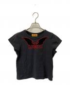 Hysteric Glamourヒステリックグラマー）の古着「BAT WEB刺繍 チビTシャツ」｜ブラック