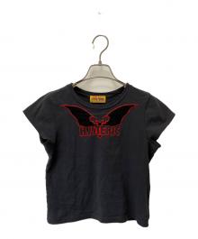 Hysteric Glamour（ヒステリックグラマー）の古着「BAT WEB刺繍 チビTシャツ」｜ブラック