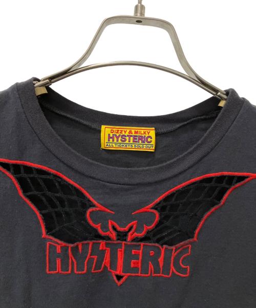 Hysteric Glamour（ヒステリックグラマー）Hysteric Glamour (ヒステリックグラマー) BAT WEB刺繍 チビTシャツ ブラック サイズ:FREEの古着・服飾アイテム