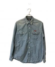 Hysteric Glamour（ヒステリックグラマー）の古着「RABBIT SALON シャンブレーワークシャツ」｜ブルー