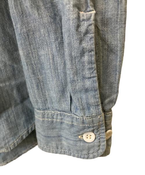 Hysteric Glamour（ヒステリックグラマー）Hysteric Glamour (ヒステリックグラマー) RABBIT SALON シャンブレーワークシャツ ブルー サイズ:Sの古着・服飾アイテム