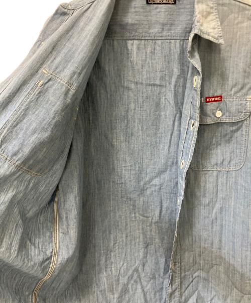 Hysteric Glamour（ヒステリックグラマー）Hysteric Glamour (ヒステリックグラマー) RABBIT SALON シャンブレーワークシャツ ブルー サイズ:Sの古着・服飾アイテム