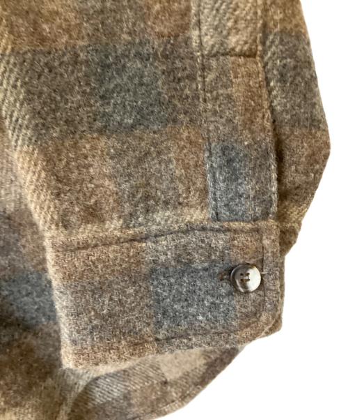 WOOLRICH（ウールリッチ）WOOLRICH (ウールリッチ) ボードシャツ ブラウン×ベージュ サイズ:Lの古着・服飾アイテム
