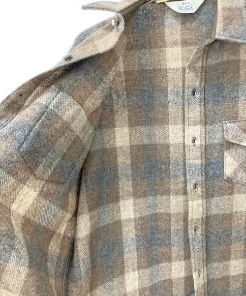 WOOLRICH（ウールリッチ）WOOLRICH (ウールリッチ) ボードシャツ ブラウン×ベージュ サイズ:Lの古着・服飾アイテム