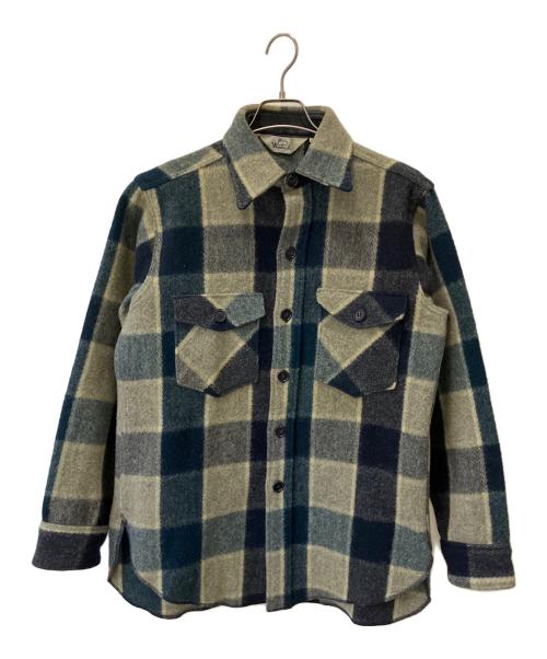 WOOLRICH（ウールリッチ）WOOLRICH (ウールリッチ) シャツジャケット ネイビー×ブルー サイズ:Mの古着・服飾アイテム