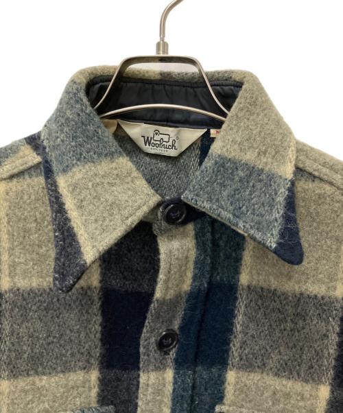 WOOLRICH（ウールリッチ）WOOLRICH (ウールリッチ) シャツジャケット ネイビー×ブルー サイズ:Mの古着・服飾アイテム
