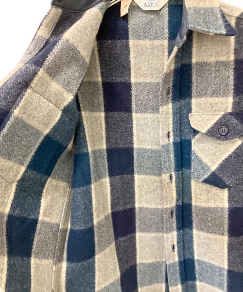WOOLRICH（ウールリッチ）WOOLRICH (ウールリッチ) シャツジャケット ネイビー×ブルー サイズ:Mの古着・服飾アイテム