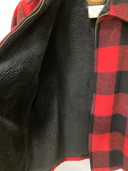 WOOLRICH（ウールリッチ）WOOLRICH (ウールリッチ) ウールジャケット ブラック×レッド サイズ:Lの古着・服飾アイテム