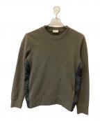 MONCLERモンクレール）の古着「MAGLIA GIROCOLLO スウェット」｜カーキ×ブラック