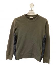 MONCLER（モンクレール）の古着「MAGLIA GIROCOLLO スウェット」｜カーキ×ブラック