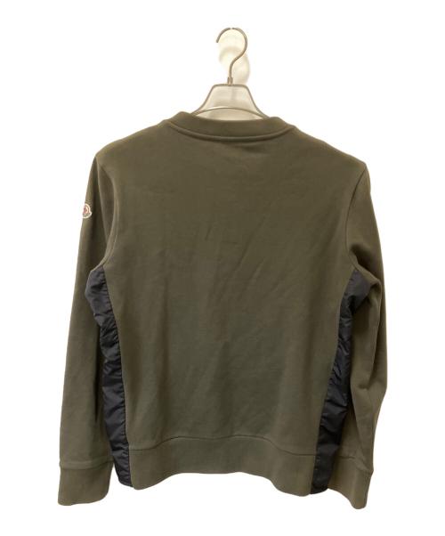 MONCLER（モンクレール）MONCLER (モンクレール) MAGLIA GIROCOLLO スウェット カーキ×ブラック サイズ:Mの古着・服飾アイテム