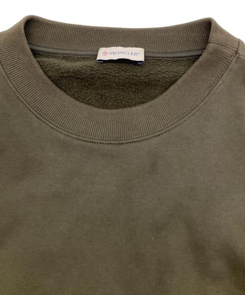 MONCLER（モンクレール）MONCLER (モンクレール) MAGLIA GIROCOLLO スウェット カーキ×ブラック サイズ:Mの古着・服飾アイテム