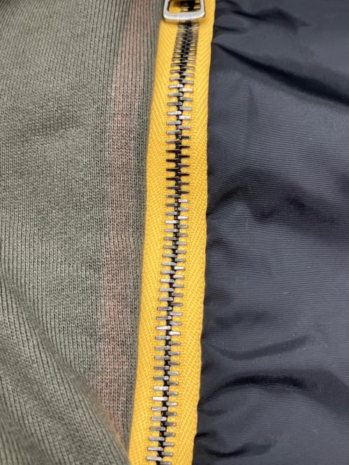 MONCLER（モンクレール）MONCLER (モンクレール) MAGLIA GIROCOLLO スウェット カーキ×ブラック サイズ:Mの古着・服飾アイテム