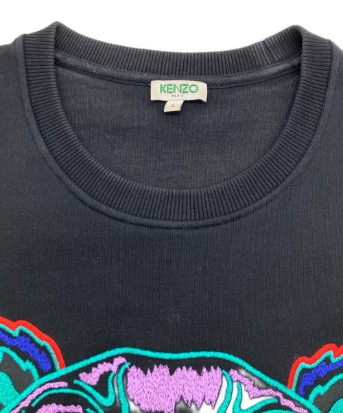 KENZO（ケンゾー）KENZO (ケンゾー) クラシックタイガー刺繍スウェット ブラック サイズ:Lの古着・服飾アイテム