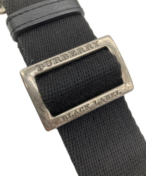 BURBERRY BLACK LABEL（バーバリーブラックレーベル）BURBERRY BLACK LABEL (バーバリーブラックレーベル) レザーショルダーバッグ ブラックの古着・服飾アイテム