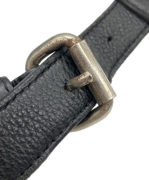 BURBERRY BLACK LABEL（バーバリーブラックレーベル）BURBERRY BLACK LABEL (バーバリーブラックレーベル) レザーショルダーバッグ ブラックの古着・服飾アイテム