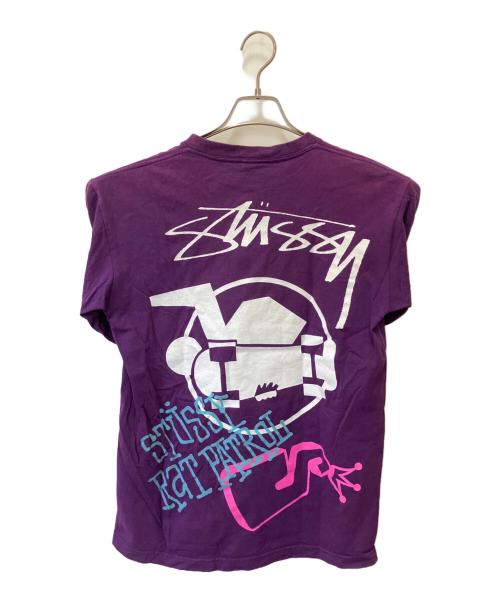 stussy（ステューシー）stussy (ステューシー) Old Stussy スカルプリント 00’S パープル サイズ:Mの古着・服飾アイテム