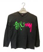 stussyステューシー）の古着「長袖カットソー　Multi Logo」｜ブラック