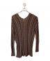 Mame Kurogouchi (マメクロゴウチ) V Neck Jacquard Knitted Pullover ブラウン サイズ:3：9000円