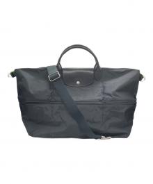 LONGCHAMP（ロンシャン）の古着「ル プリアージュ グリーン トラベルバッグ」｜ブラック