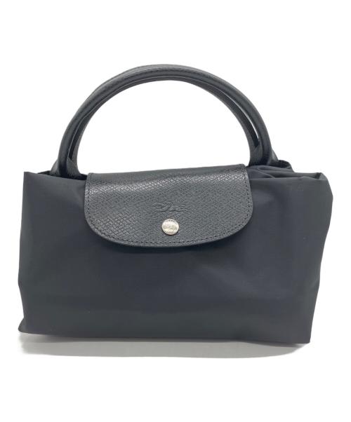 LONGCHAMP（ロンシャン）LONGCHAMP (ロンシャン) ル プリアージュ グリーン トラベルバッグ ブラックの古着・服飾アイテム