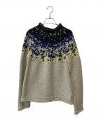 Acne studiosアクネ ストゥディオズ）の古着「Sirus Icelandic Sweater」｜ライトグレー×ブラック
