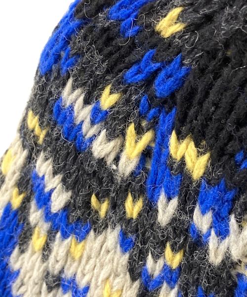 Acne studios（アクネ ストゥディオズ）Acne studios (アクネ ストゥディオズ) Sirus Icelandic Sweater ライトグレー×ブラック サイズ:XSの古着・服飾アイテム