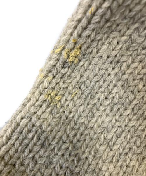 Acne studios（アクネ ストゥディオズ）Acne studios (アクネ ストゥディオズ) Sirus Icelandic Sweater ライトグレー×ブラック サイズ:XSの古着・服飾アイテム