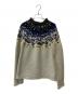Acne studios（アクネ ストゥディオズ）の古着「Sirus Icelandic Sweater」｜ライトグレー×ブラック