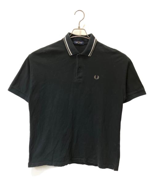 FRED PERRY（フレッドペリー）FRED PERRY (フレッドペリー) BEAMS (ビームス) 別注 オーバーサイズ半袖ポロシャツ ブラック サイズ:Sの古着・服飾アイテム