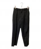 MARKAWAREマーカウェア）の古着「PLEATED FRONT PEGTOPタックパンツ」｜ブラック