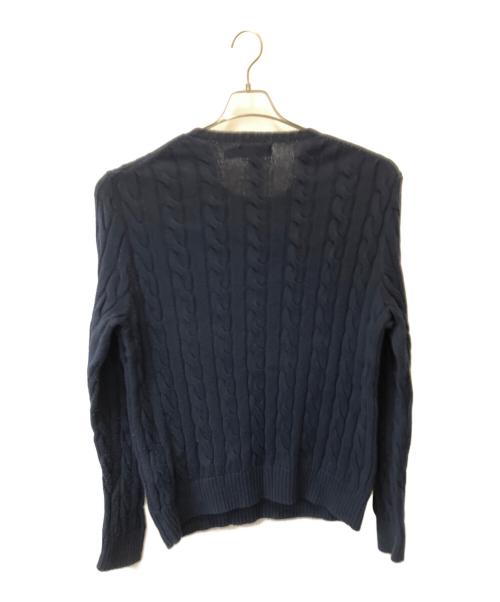 POLO RALPH LAUREN（ポロ・ラルフローレン）POLO RALPH LAUREN (ポロ・ラルフローレン) ケーブルニット ネイビー サイズ:Mの古着・服飾アイテム