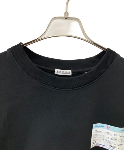 WILLY CHAVARRIA（ウィリーチャバリア）WILLY CHAVARRIA (ウィリーチャバリア) WILLY AIRLINES UPDATED T ブラック サイズ:Lの古着・服飾アイテム