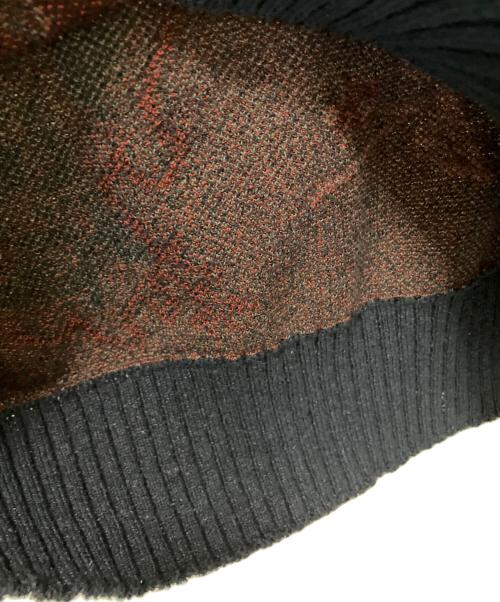 BY GLAD HAND（バイ グラッド ハンド）BY GLAD HAND (バイ グラッド ハンド) クルーネック 麻混 ジャガードニット ネイビー サイズ:3の古着・服飾アイテム