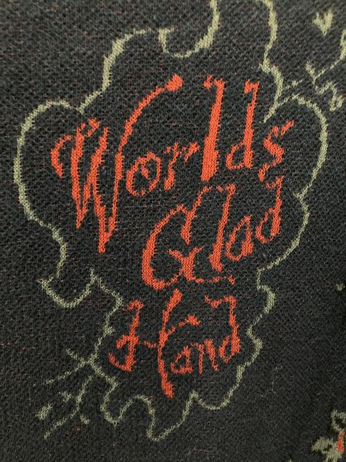 BY GLAD HAND（バイ グラッド ハンド）BY GLAD HAND (バイ グラッド ハンド) クルーネック 麻混 ジャガードニット ネイビー サイズ:3の古着・服飾アイテム