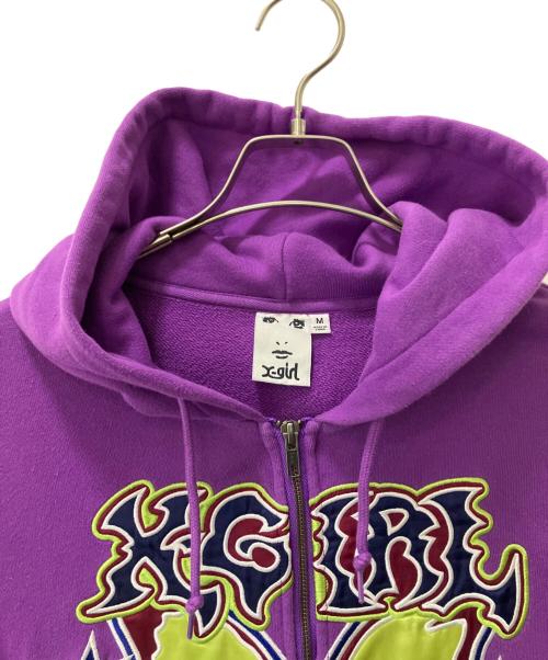 X-GIRL（エックスガール）X-GIRL (エックスガール) ジップパーカー パープル サイズ:Mの古着・服飾アイテム